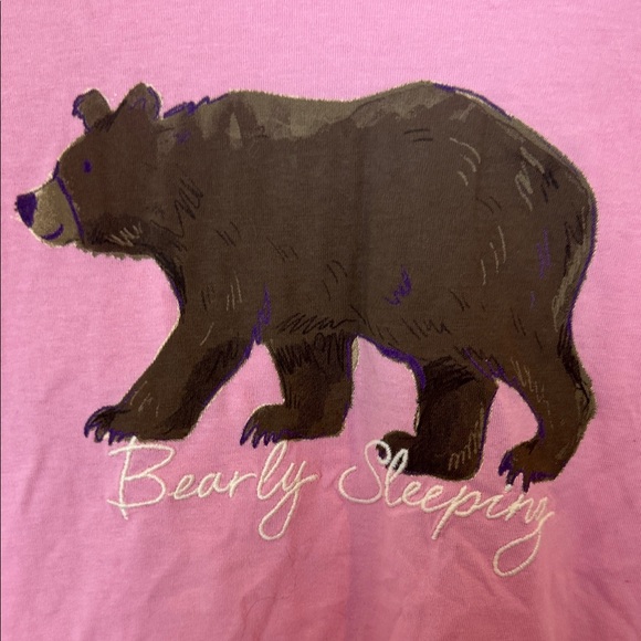 Little Blue House Pink “Bearly Sleeping” Women’s Graphic Tee - Picture 5 of 8